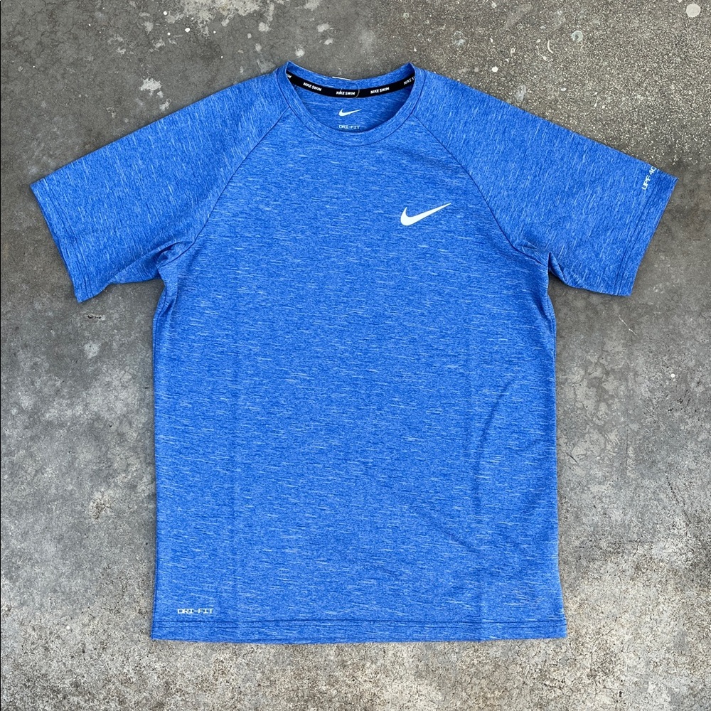 Nike Swim Shirt Nike Dri-FIT Nike Shirt Blue UPF 40+ NESSA589-494 Small